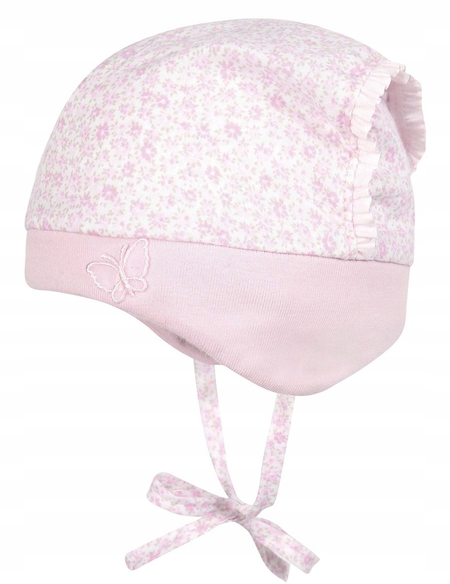Baby muts bloemen roze Pop maat 41