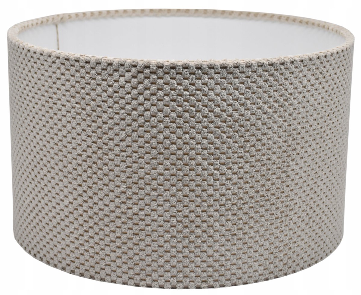 Beige pluche lampenkap 30cm E27/E14 - Stijlvolle decoratie