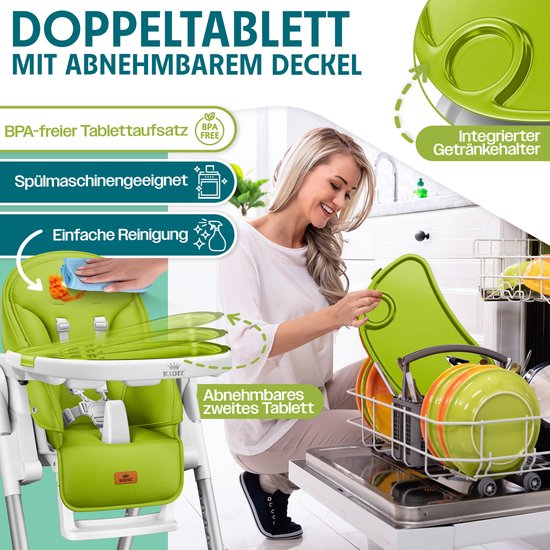 Multifunktion aler verstellbarer Hochstuhl Baby Fütterung Kunststoff Esszimmer K