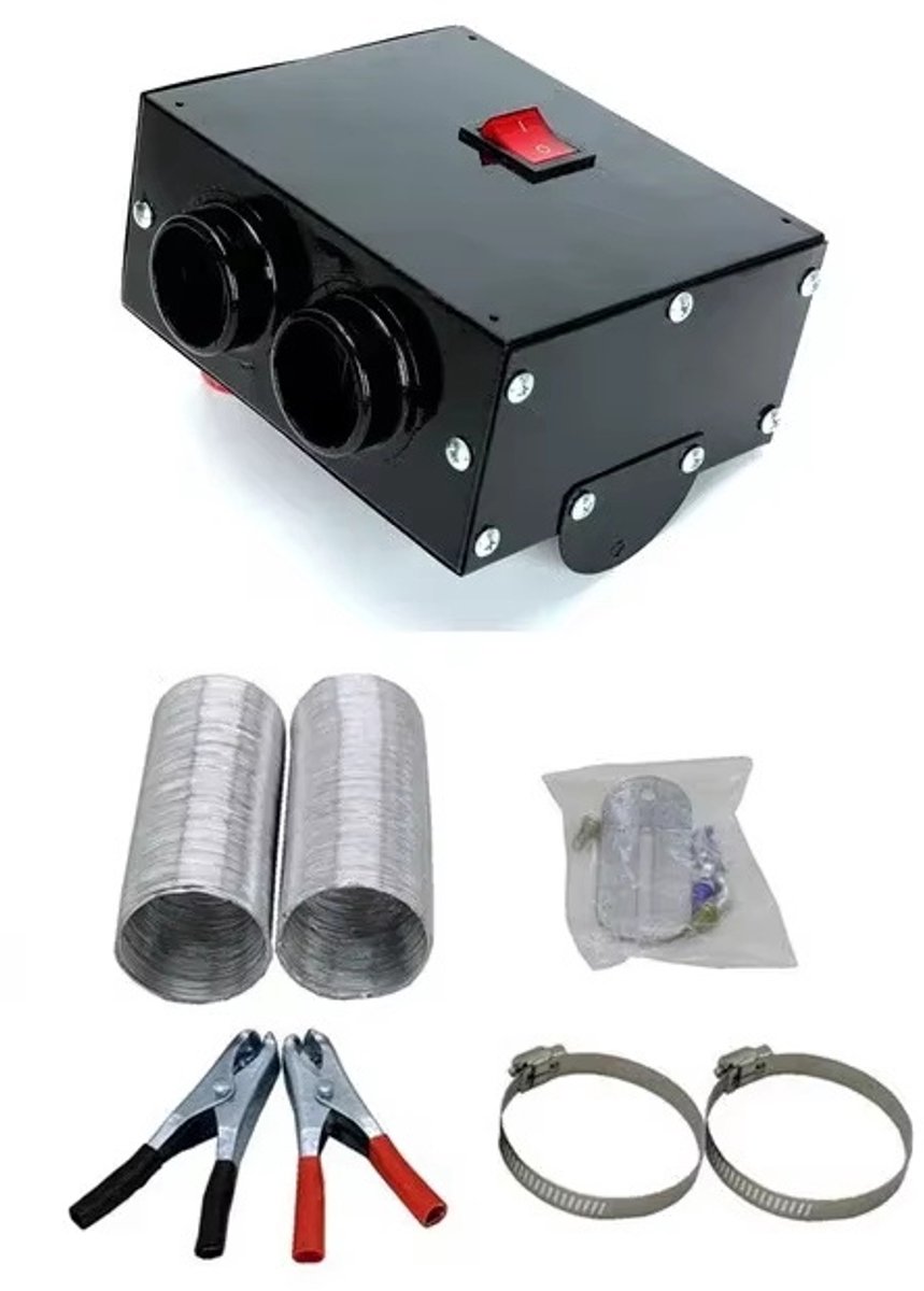 Autoverwarming, 12V/24V autoverwarming, 2-gats draagbare winter snel verwarmende ontdooiende uitlaat universele