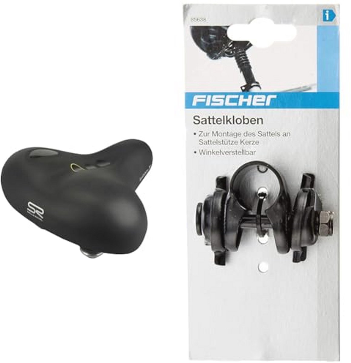 Elastomer Gel Toerzendel voor Volwassenen - Zwart - Universele Zadelklem