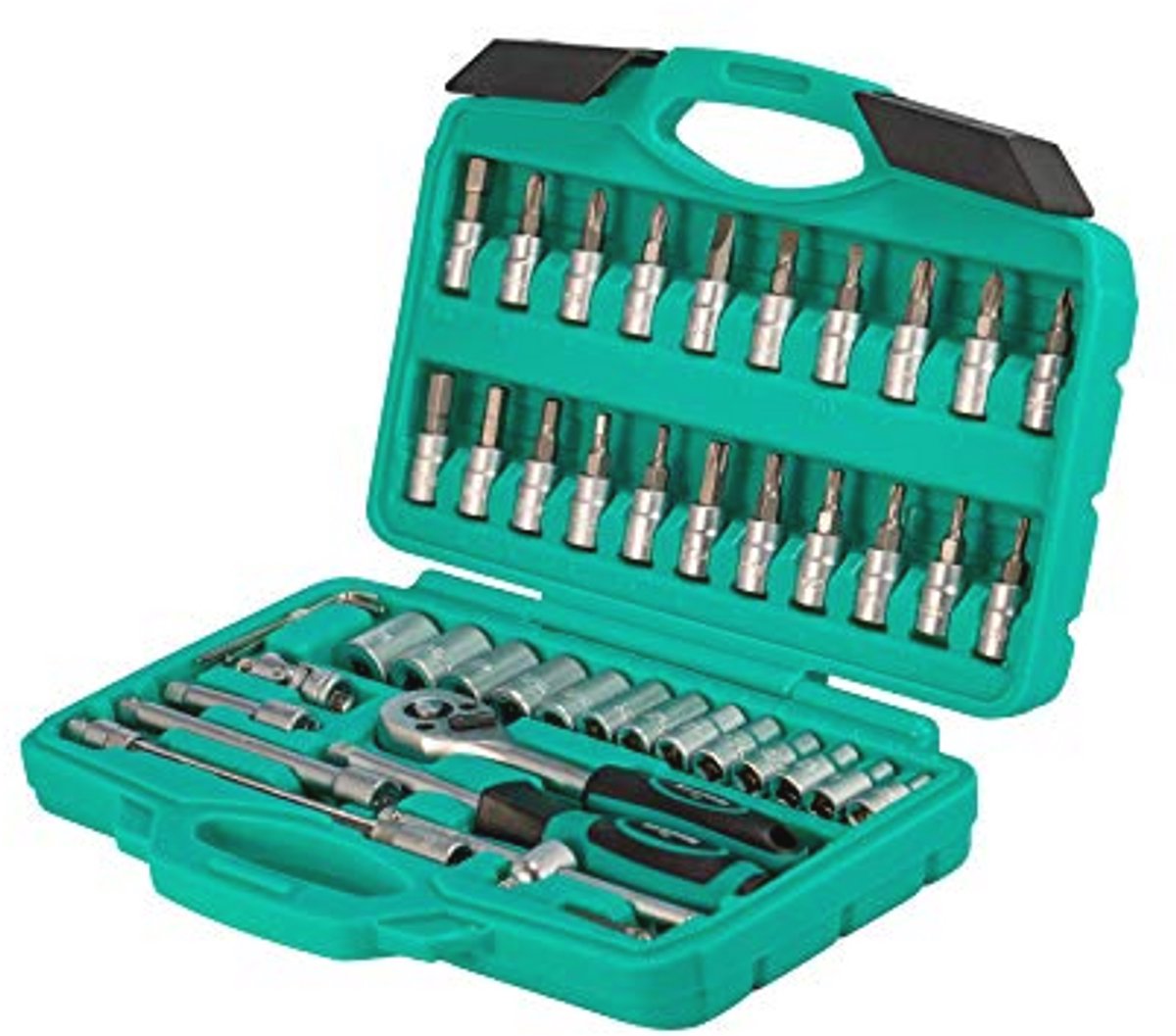 46-delige Dopsleutelset 1/4" met Ratel en Gereedschapskoffer