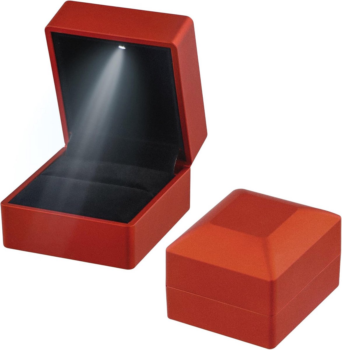 Hartvormige Ringendoos met Ledlicht voor Verloving en Bruiloft