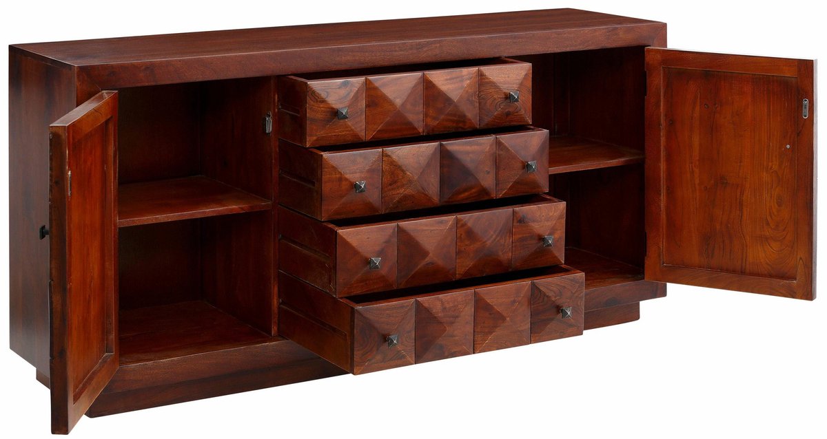 Notio Living Diam-Dressoir - 2-deurs 4-laden - Bruin Houtlook