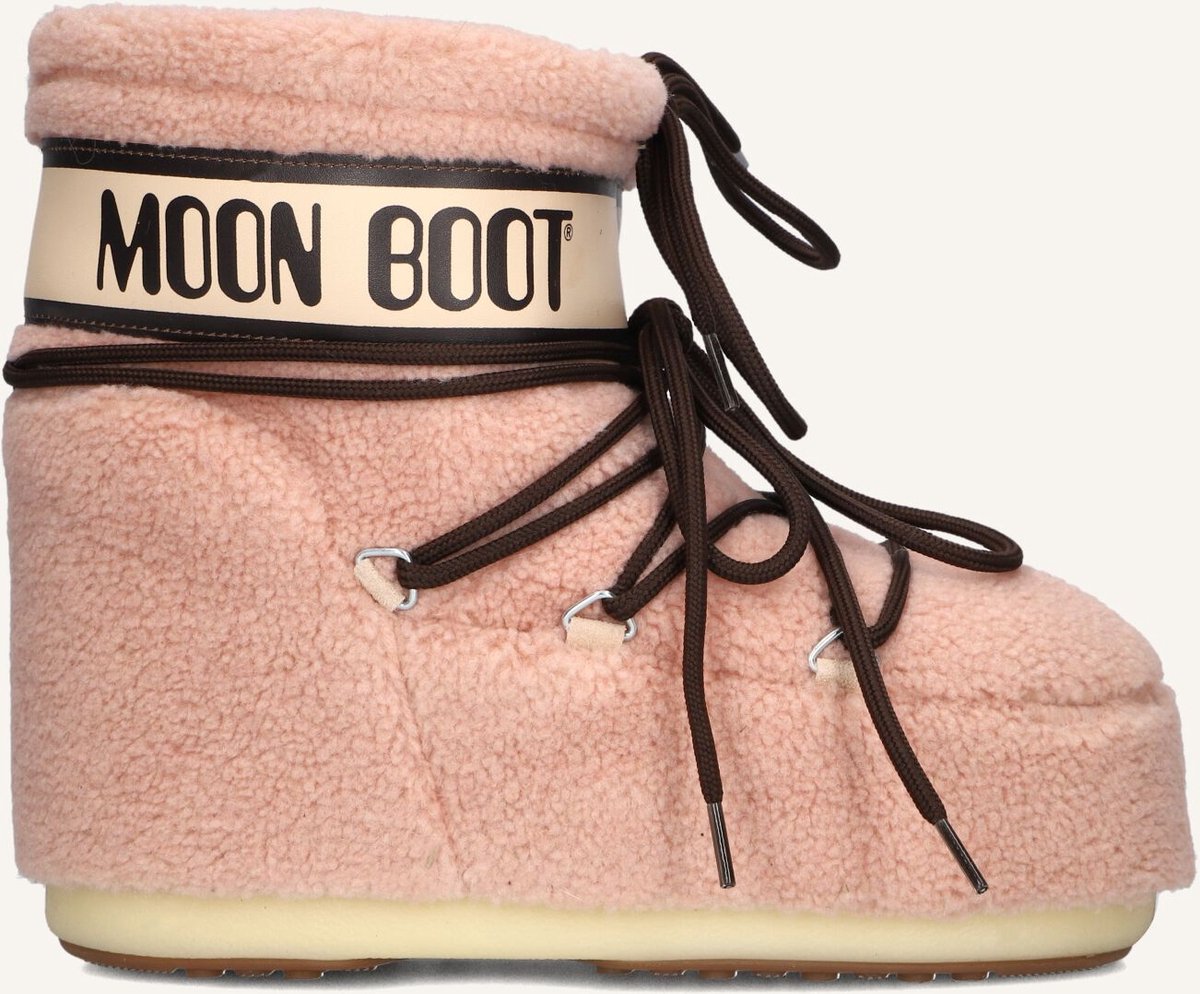 MOON BOOT Icon Low Fleece Boots Dames Roze
