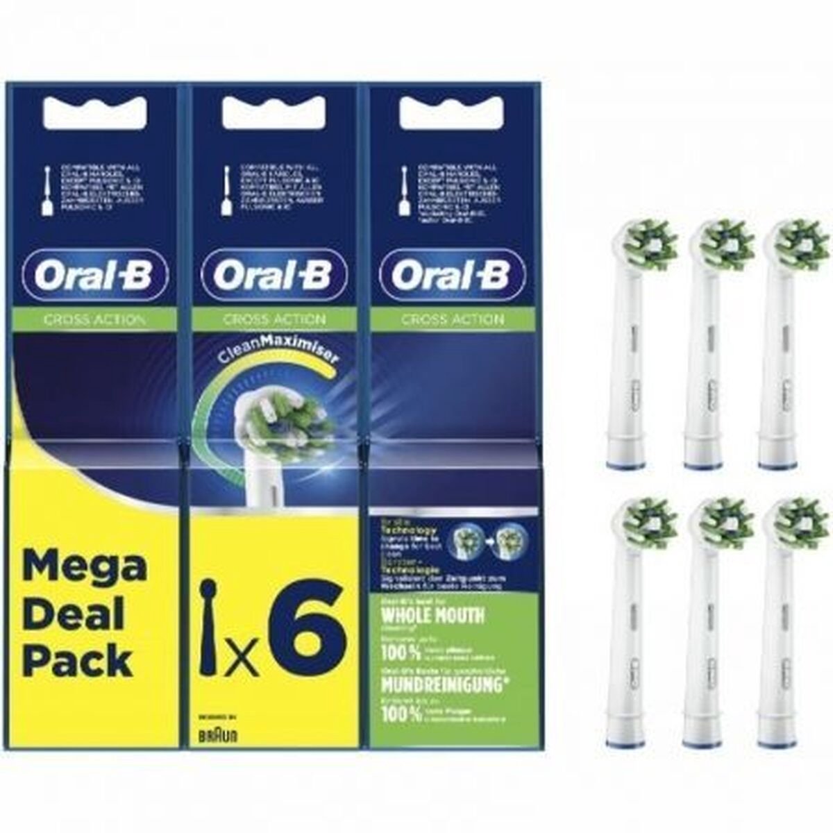 Oral-B PRO Cross Action opzetborstels - 6 stuks