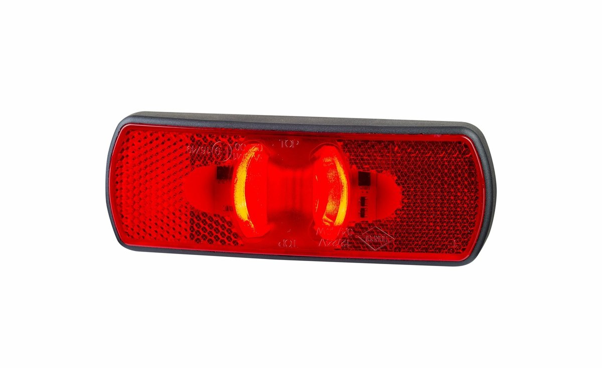 led zijmarkeringslamp universeel rood 4x led - led contourlamp - zijlamp - breedtelamp