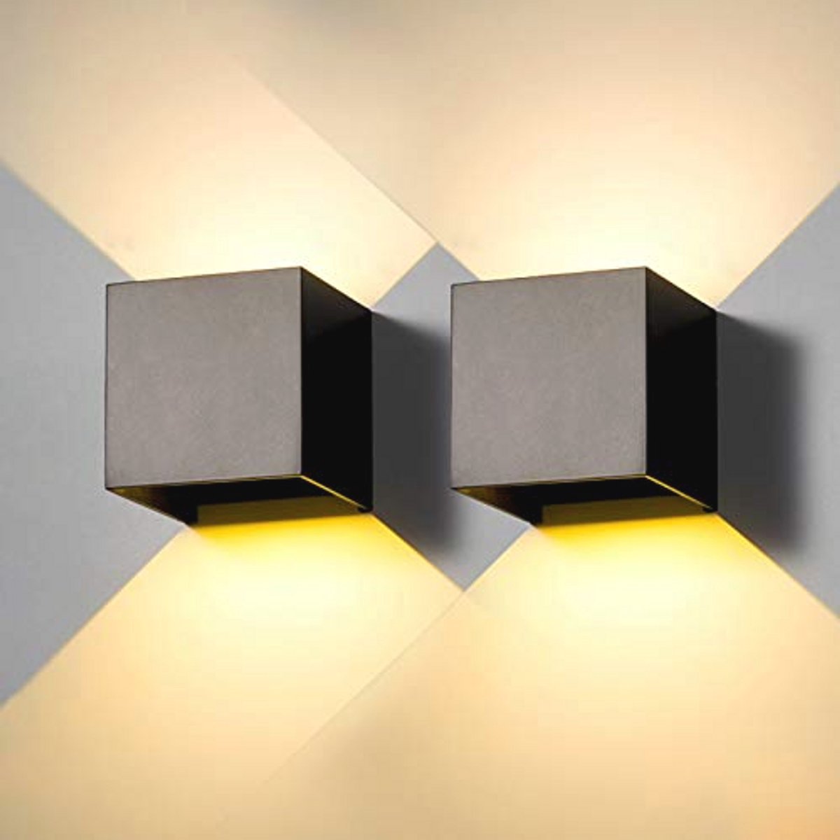 Zwarte 12W LED Wandlamp - Waterdicht en Verstelbaar Ontwerp voor Binnen en Buiten