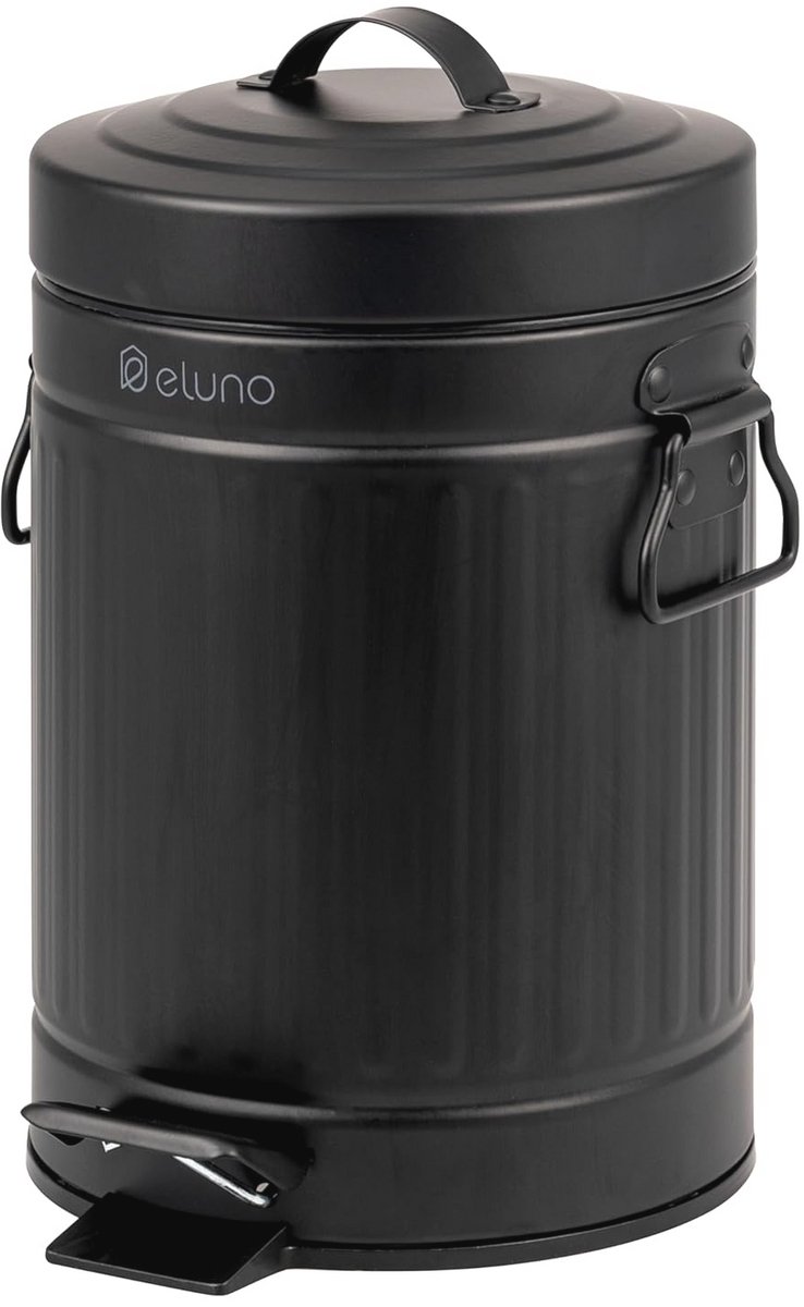 Vintage Cosmetica-emmer 3 liter - Pedaalemmer met Soft-close Deksel voor Badkamer, Keuken en Slaapkamer