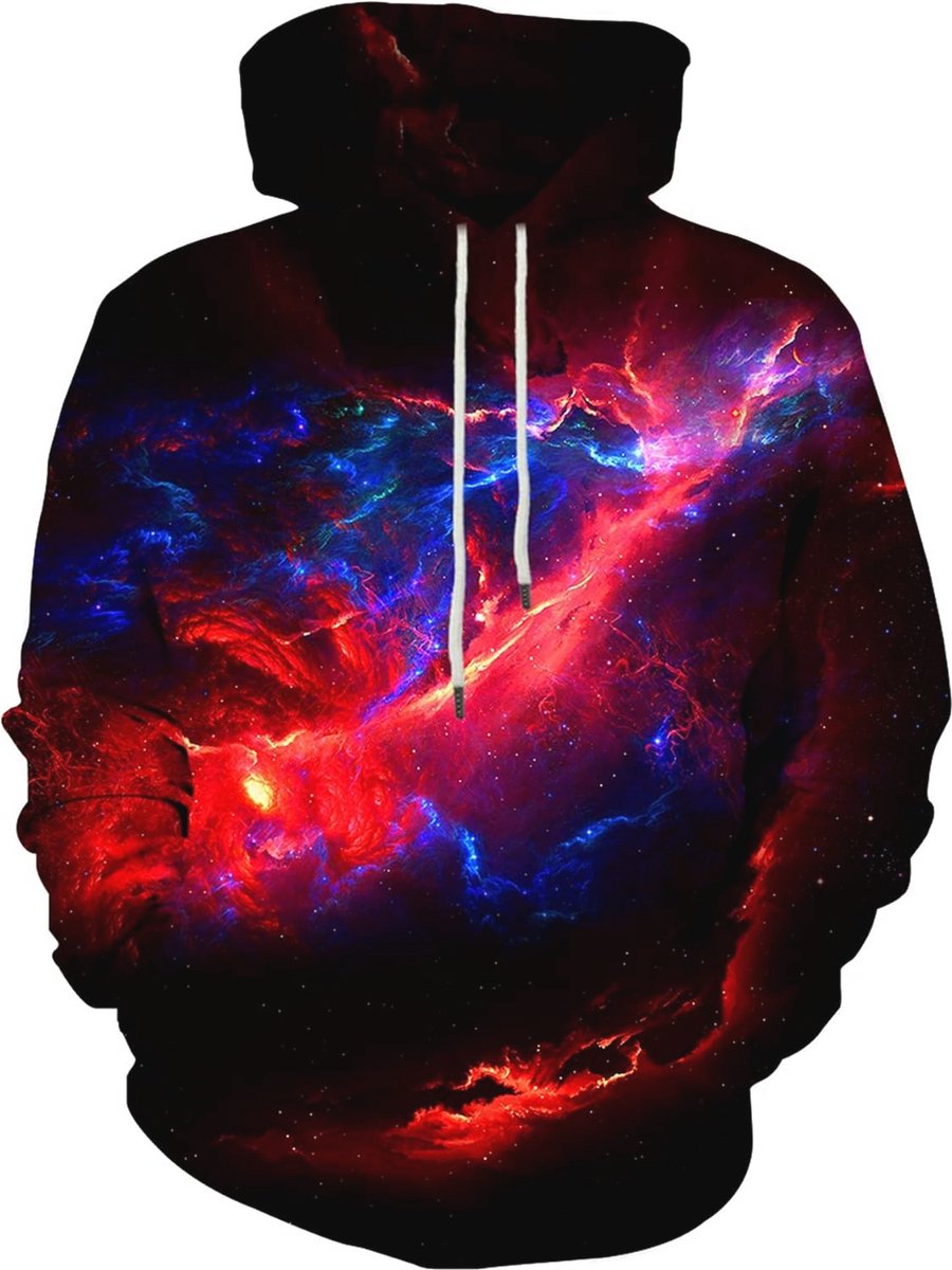 3D Hoodie voor Mannen en Vrouwen met Grote Zak en Pullover Ontwerp