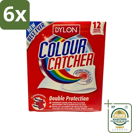 Dylon - Colour Catcher - Voorkomt doorloop van Kleuren - 12 Doekjes - Voordeelverpakking - 6 stuks - Wasgoed beschermen - Wasdoekjes