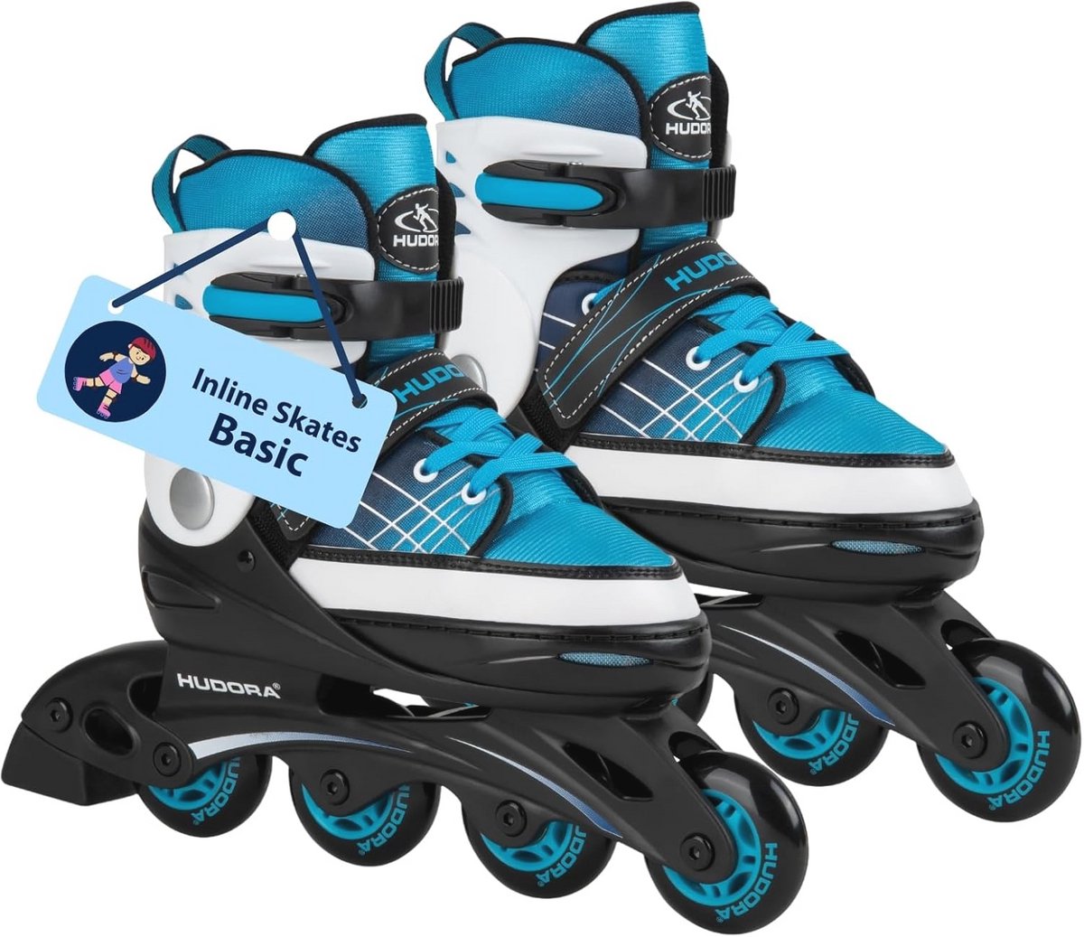 Verstelbare Inlineskates voor Meisjes en Jongens - Eenvoudige Instap met Powerstrap en Push-Lock-Gesp