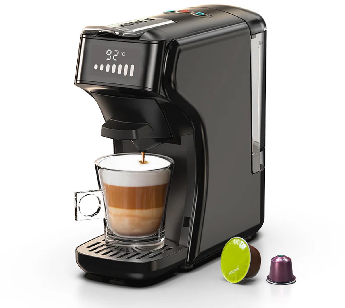 HiBrew 5 in 1Multi Capsule -koffiezetapparaat -Warm-Koud-Geschikt voor meerdere koffiesoorten