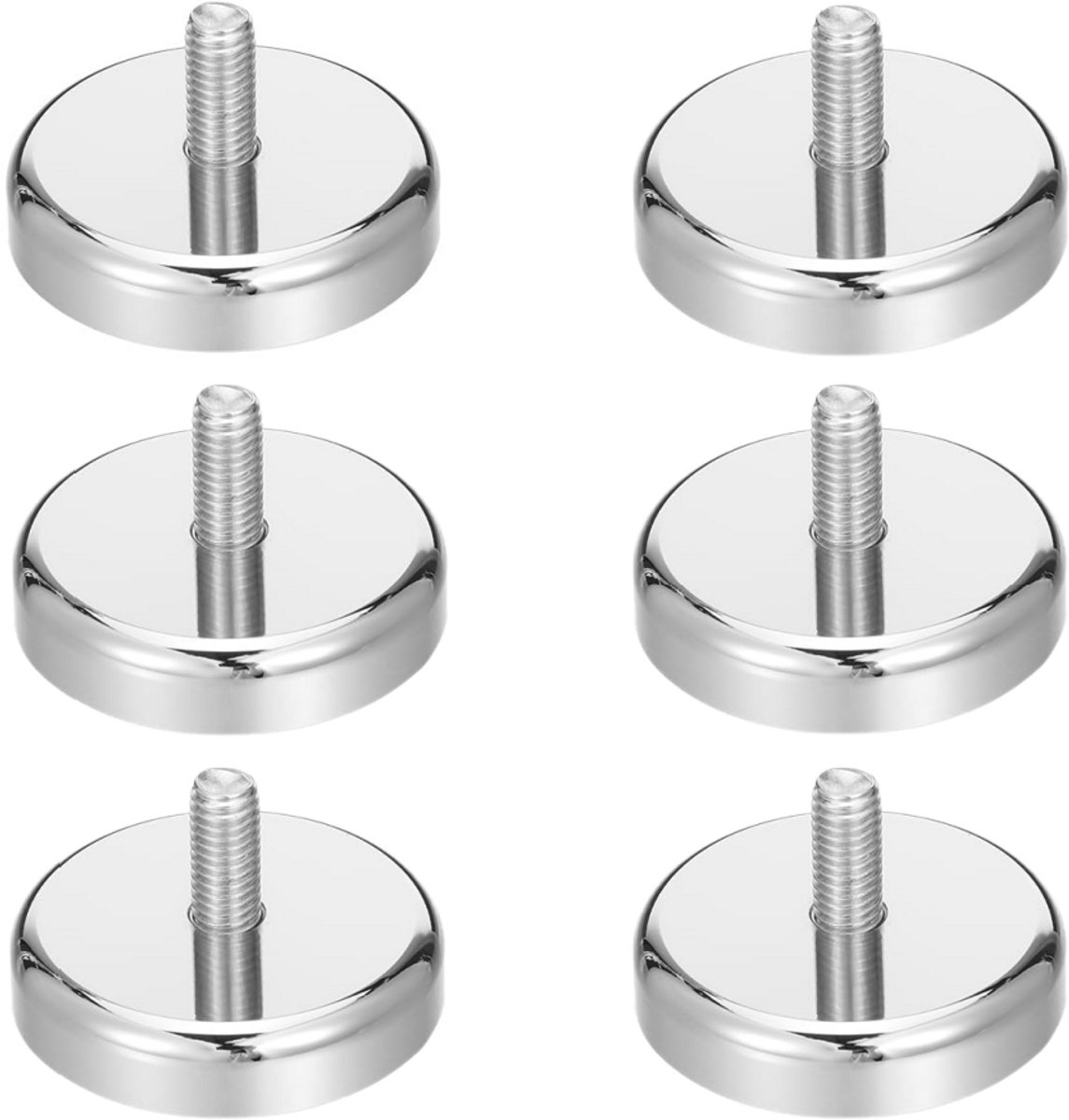 longziming -Sterke Magneten 25 mm met M5-Schroefdraad – Set van 6 – 20 kg Houdkracht, Nikkelcoating, Duurzaam & Veilig voor Werkplaats en Thuis