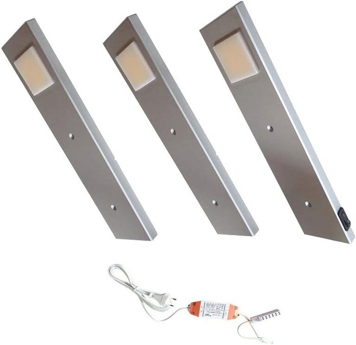 LED inbouwlamp voor keuken en meubelverlichting - warm wit licht met schakelaar