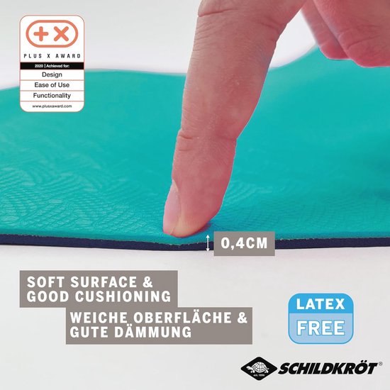 Bicolor yogamat 4 mm - Antislip en PVC-vrij, ideaal voor yoga en vloeroefeningen — afbeelding 2