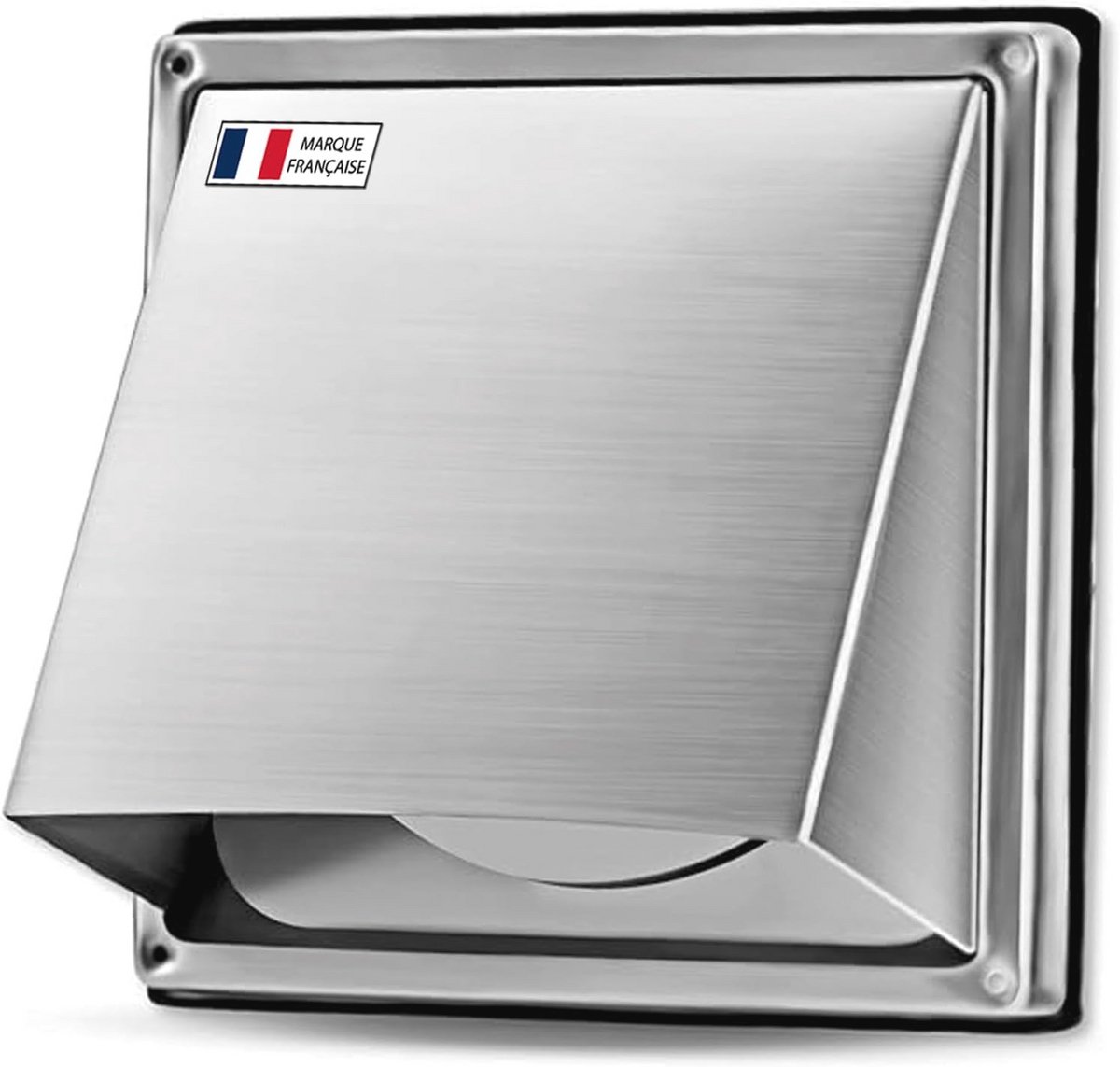 Ventilatierooster 100 mm van roestvrij staal met terugslagklep voor optimale ventilatie