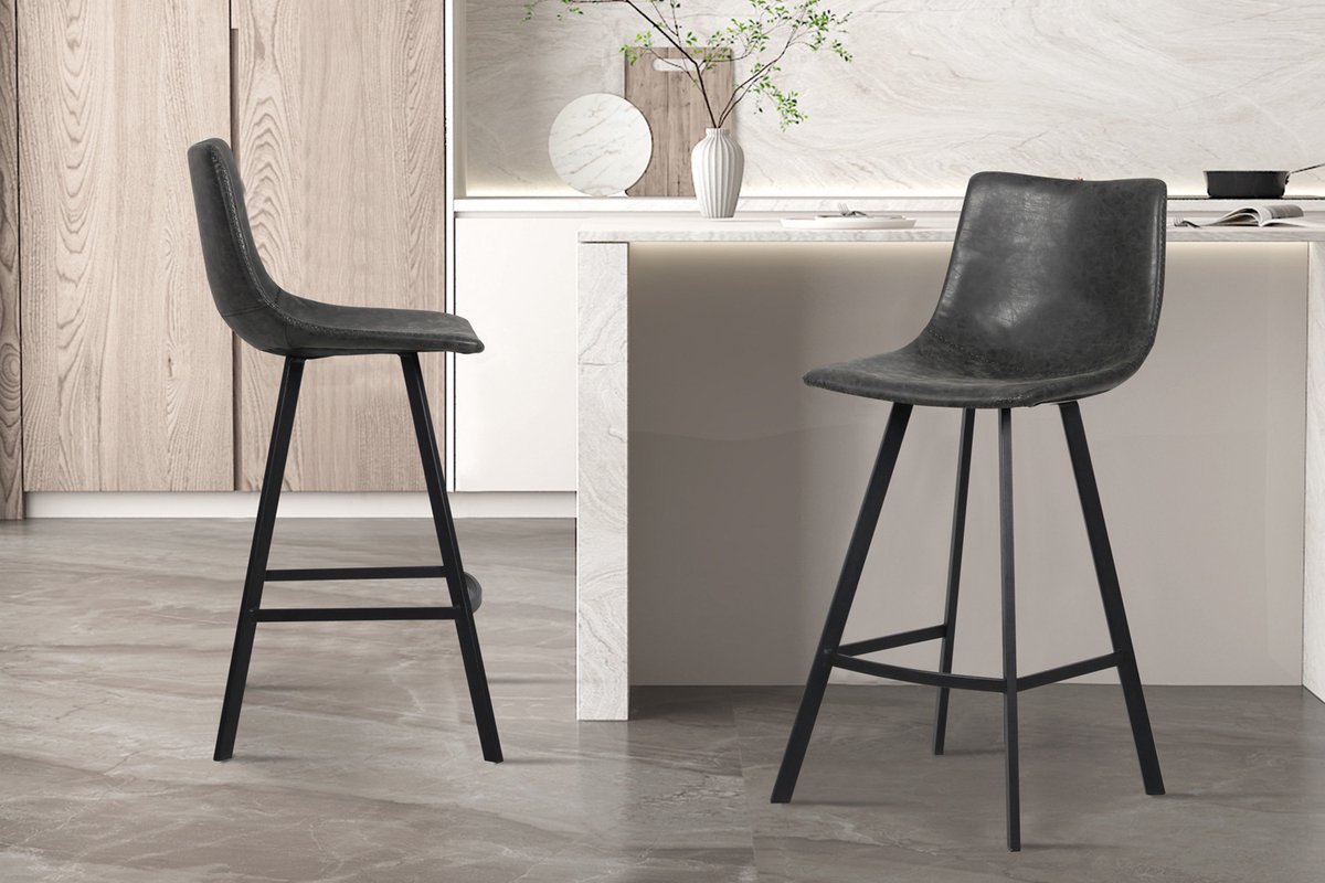 Barstoel Ozan H 98cm - zwart set van 2