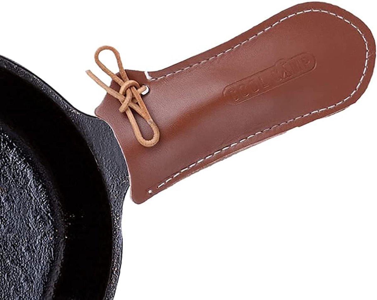 Pot holder voor pannen - leren hot fork - keukenaccessoires