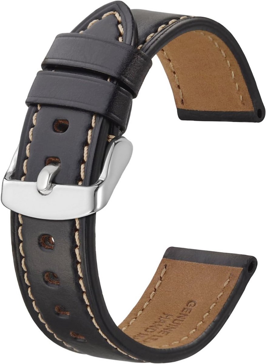 Leren Horlogeband Vintage Stijl 18mm - 24mm