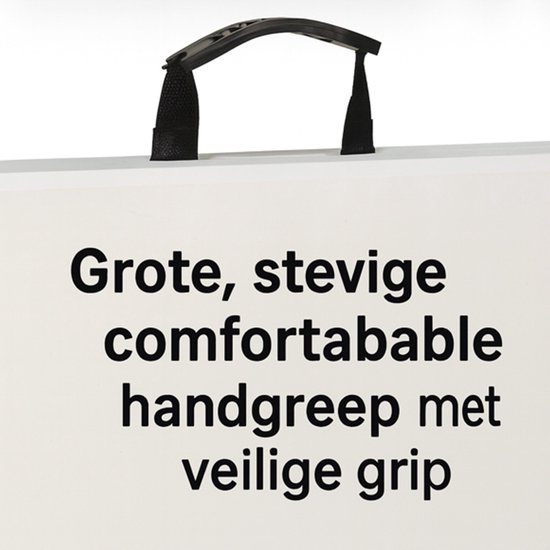 HEM Vouwtafel Inklapbaar 180x70 Wit - Buffettafel - Klaptafel - Campingtafel - 100 kg Belastbaar - 9,5 kg - Met Rode HEM Topper van Merkloos — afbeelding 2