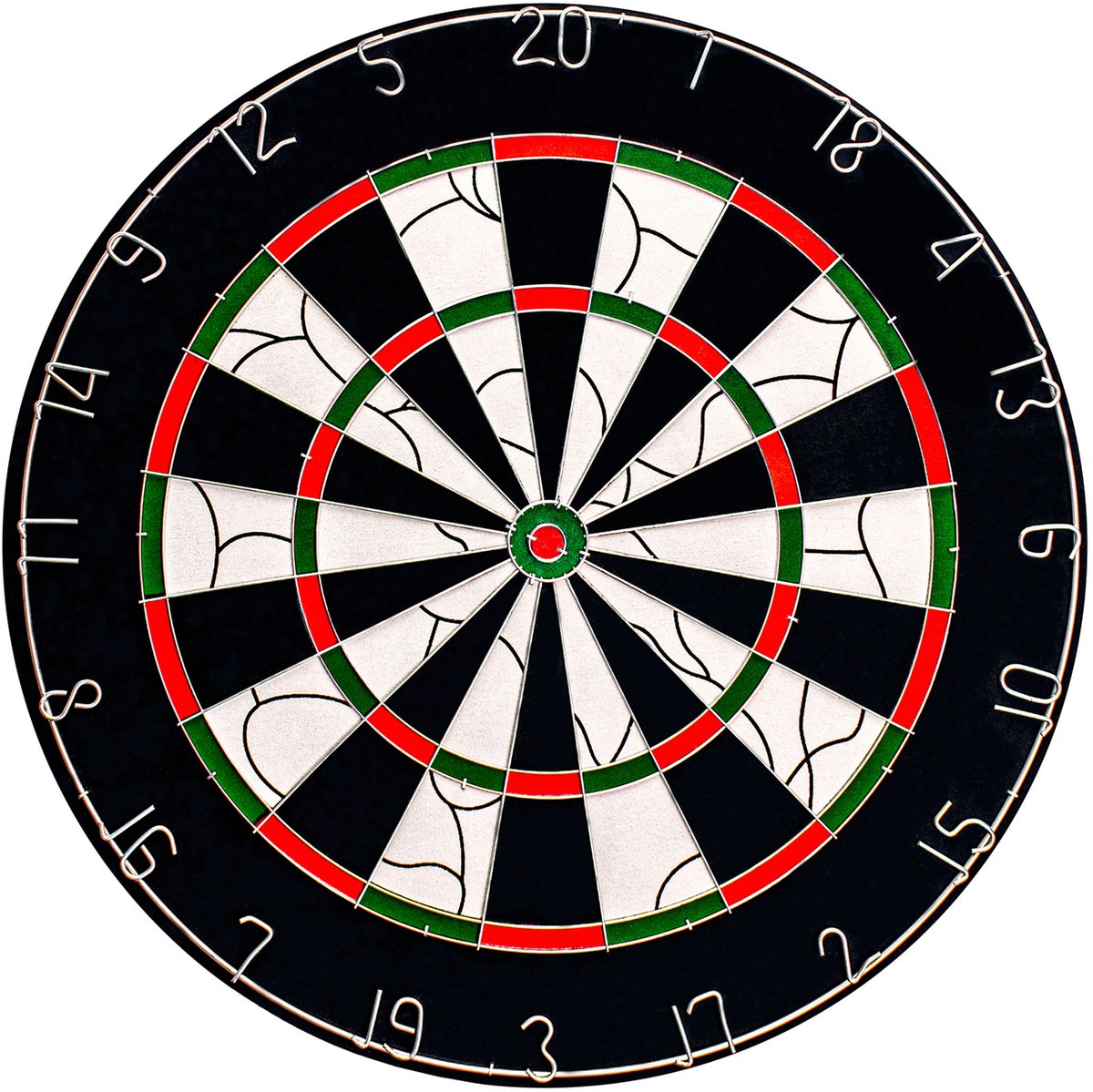 Bull's Dartscheibe Bristol Flocked Paper Dartboard inkl. 2x Brass Anfänger-Set Turnier