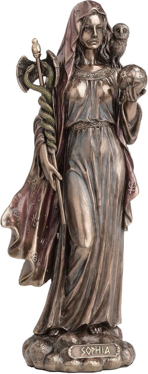 Veronese Design - Beeld/figuur - Sofia, de Gnostische Godin van de Wijsheid - (hxbxd)ca. 23,2cm x 9,14cm x 7,6cm