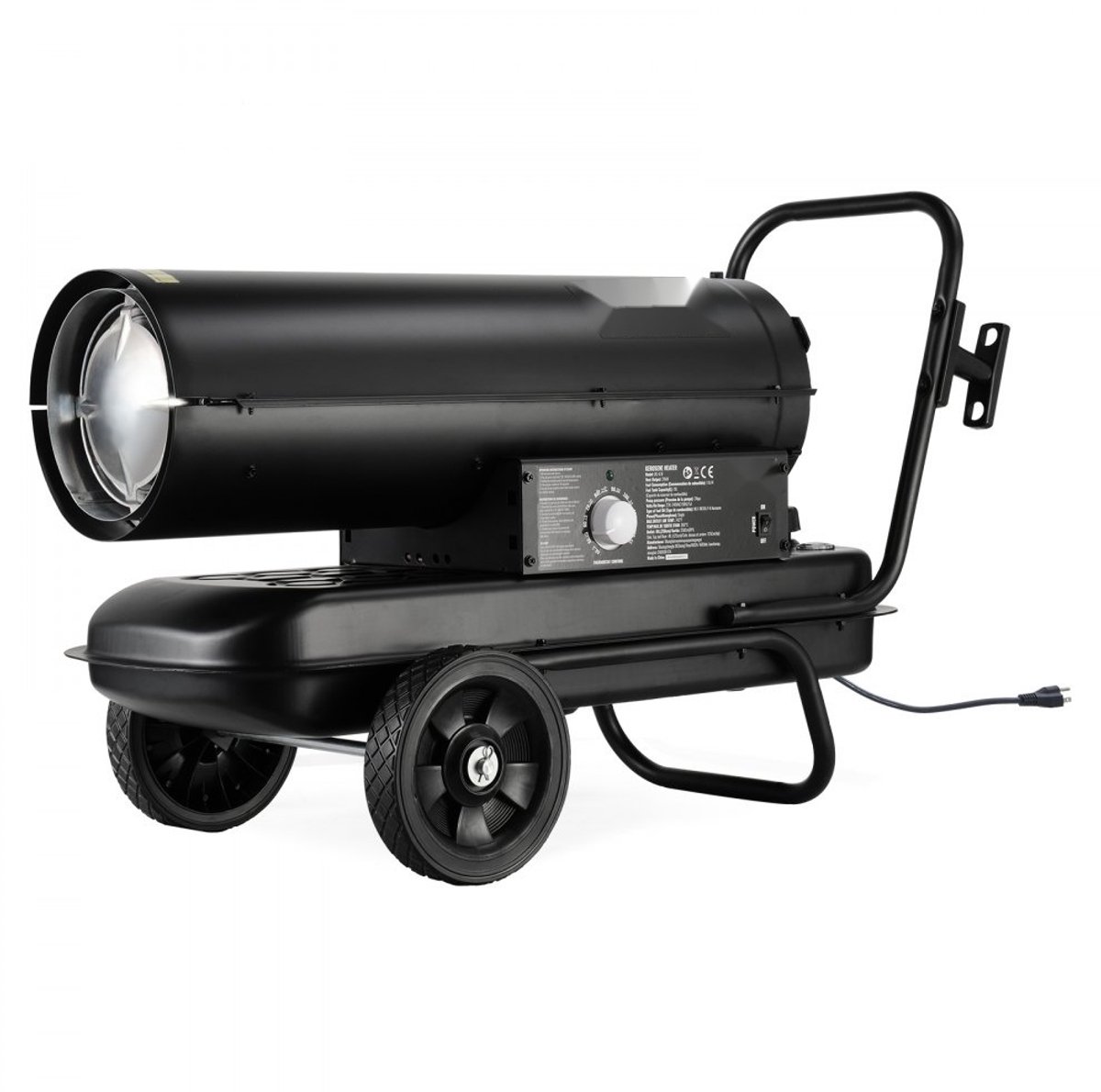 Diesel/Kerosine Heteluchtkanon - Torpedo Kachel - Vermogen 70.000 BTU (20,5 kW) - Thermostaatregeling - Tankinhoud 19 l - Draagbaar - Binnen/Buiten - Zwart
