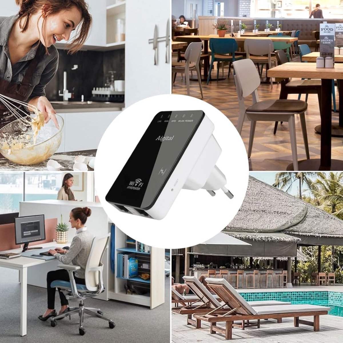 Lexium Wifi Versterker Stopcontact met Snelle Verbinding - afbeelding 2