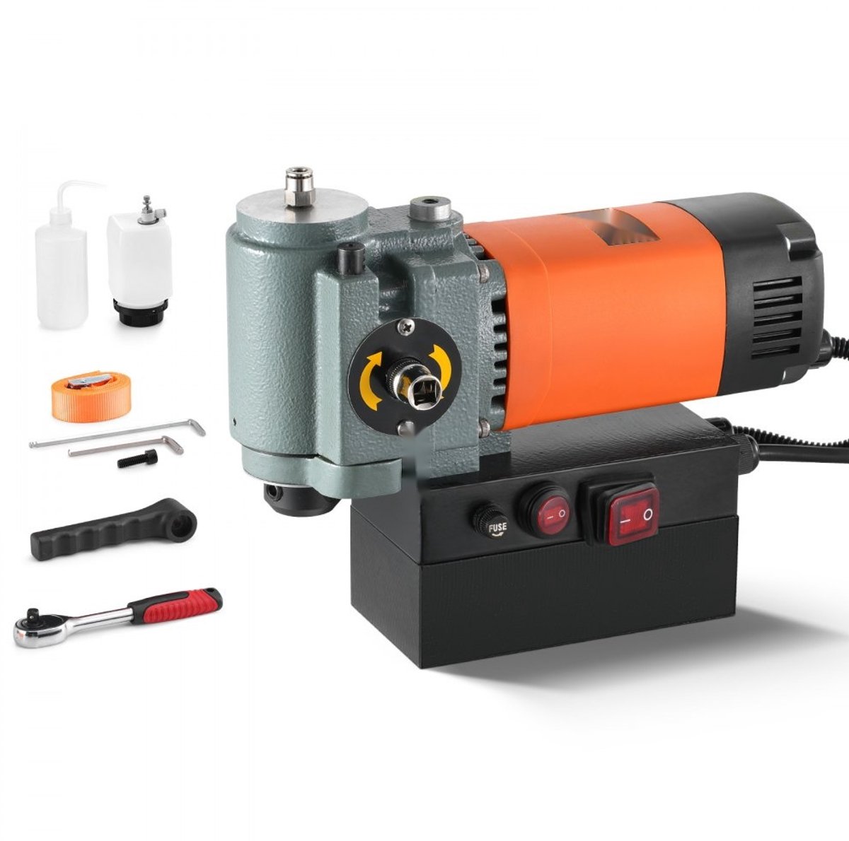Magneetboormachine - Kernboormachine - 1300 W - Draagbaar - Platte Basis - Geïntegreerde Koeling - Overbelastingsbeveiliging - Voor Metaalbewerking - Oranje