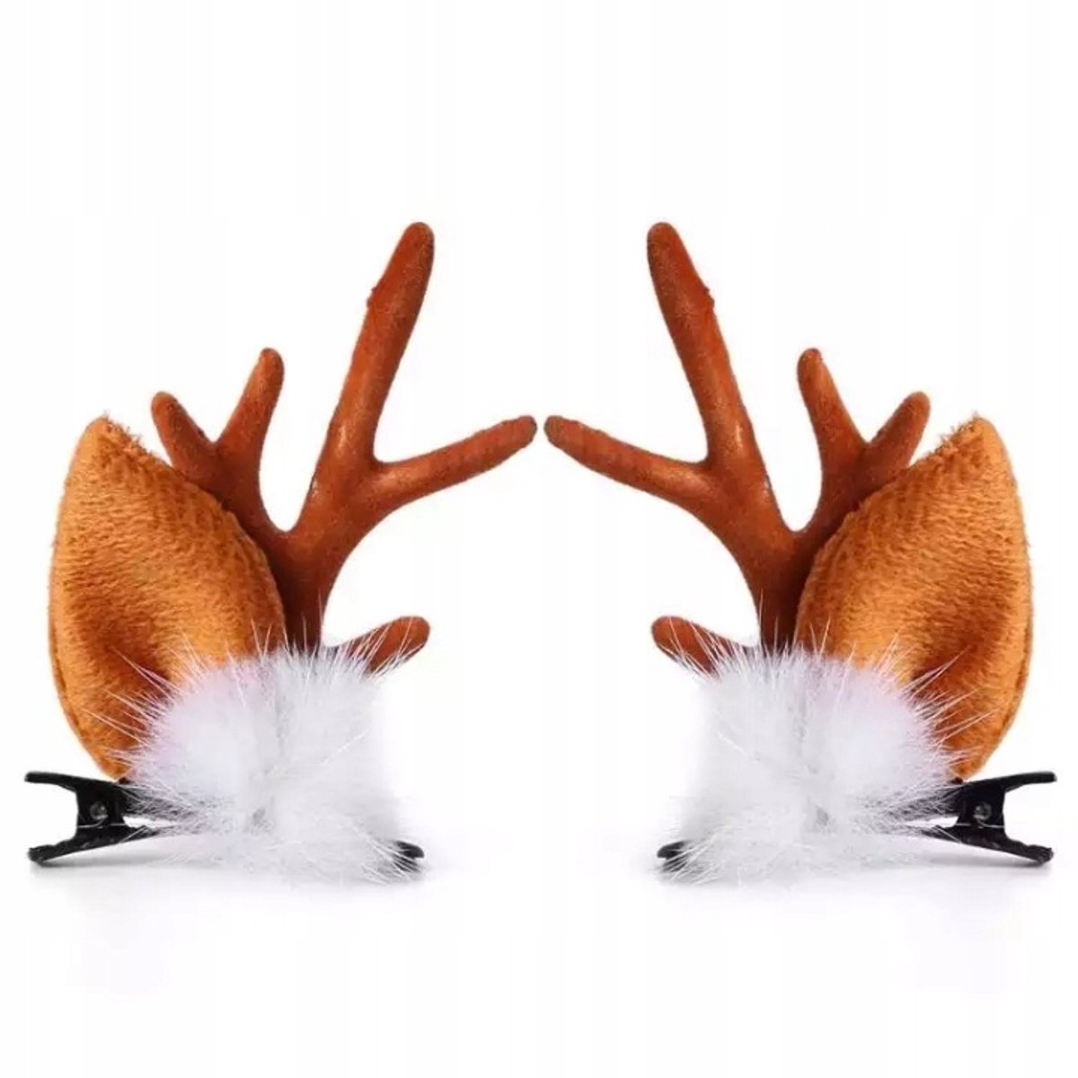 Kerst haarband met rendieroren en geweien - Feestelijk accessoire