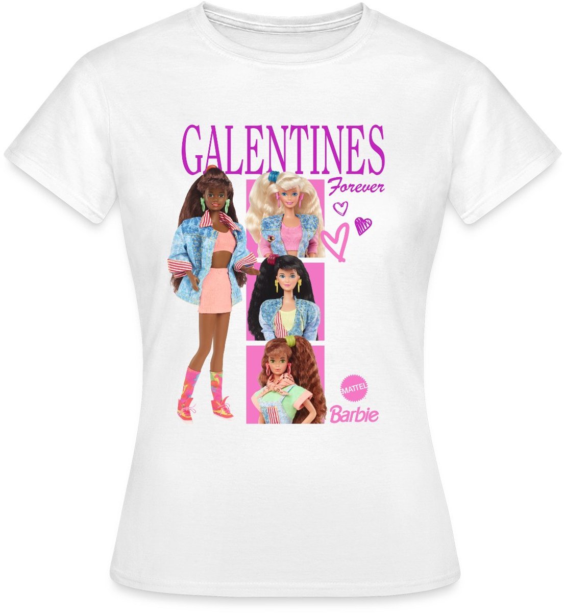 Barbie Galentines Ontwerp T-Shirt Dames