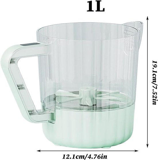 Automatische Mengbeker - Handmixer Mengkom - Keukengerei voor Kloppen Wassen voor Keuken Appartement Boerderij Restaurant，1L van Merkloos — afbeelding 5