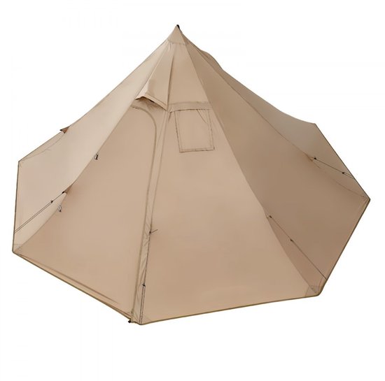 Tipi (Teepee) Tent 2 Persoons - 4-Seizoenen Kampeertent - Met Kachelaansluiting - Lichtgewicht Draagbaar - Canvasdoek — afbeelding 3