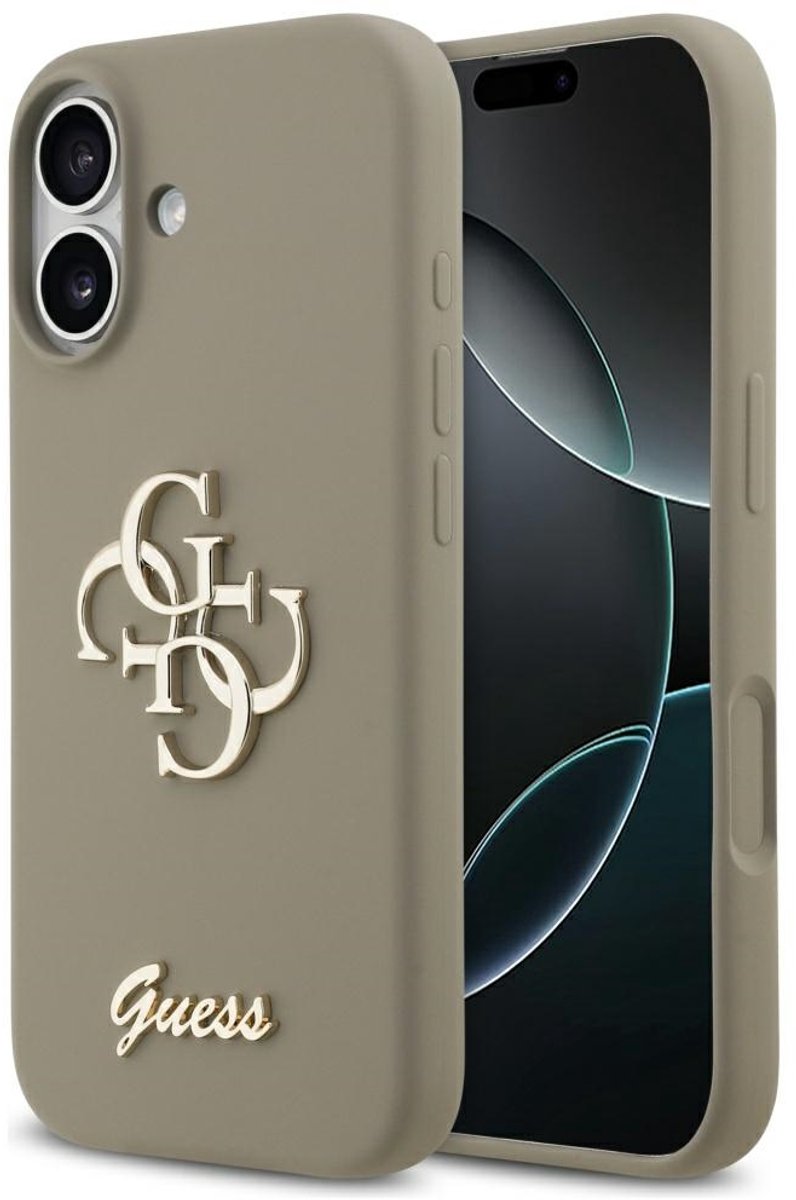 Guess Siliconen Hoesje Groot 4G Script Voor Iphone 17 Botsingsbestendig