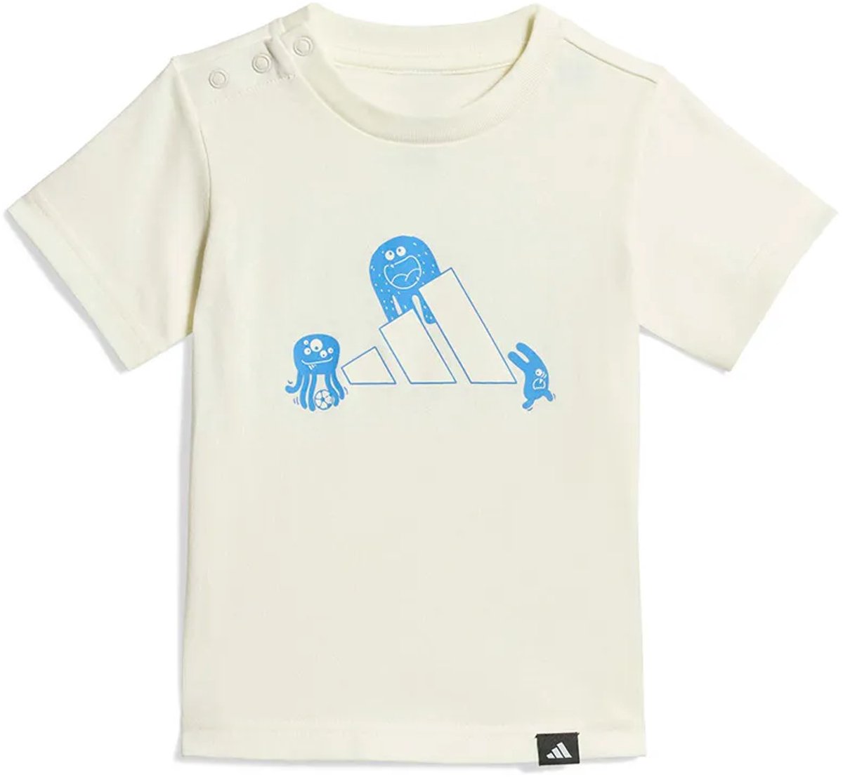 Adidas Tiro_nster Graphic T-shirt Met Korte Mouwen 3-4 Years Kinderen Creme