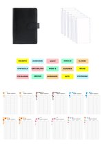 Classeur A6 en PU Cuir Enveloppe Budget à 6 Anneaux avec 10 Cahier Pochette Transparente Zippées Classeur 12 Feuilles de Budget de Dépenses Organiseur Budget Enveloppe pour Economiser Argent - Violet Classeur A6 en PU Cuir Enveloppe Budget à 6 Anneaux avec 10 Cahier Pochette Transparente Zippées Classeur 12 Feuilles de Budget de Dépenses Organiseur Budget Enveloppe pour Economiser Argent - Violet