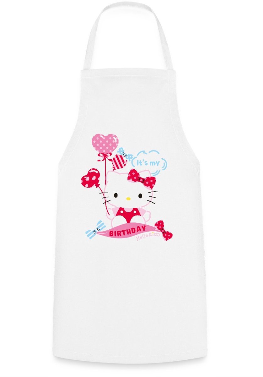 Hello Kitty Met Ballonnen Jarig Ontwerp Keukenschort