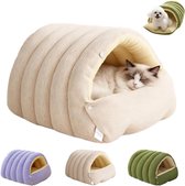 Katten Slaapzak - Slaapzak Voor Binnenkatten - Warm En Comfortabel Pluchen Stijl Voor De Winter - Comfortabel Bed - Geschikt Voor Katten Honden En Andere Kleine Huisdieren