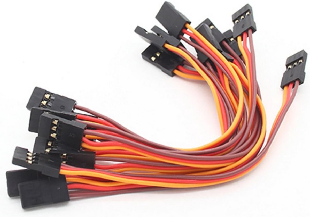 10 stuks 20 cm servo verlengkabel - Mannelijke stekker naar stekker voor modelbouw RC