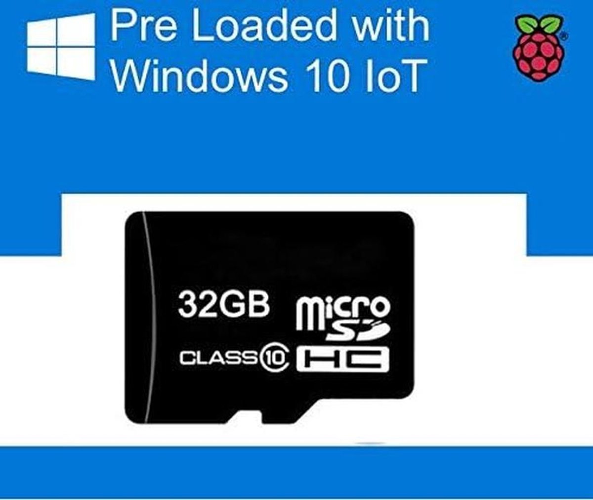 32GB Micro SD Kaart met Windows 10 IoT Core voor Raspberry Pi 3 B+