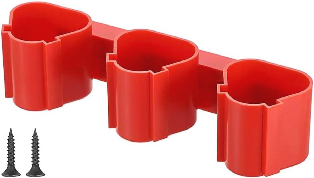 Wandmontage Batterijhouder voor 12V Accu's - 3 in 1 Opslagoplossing