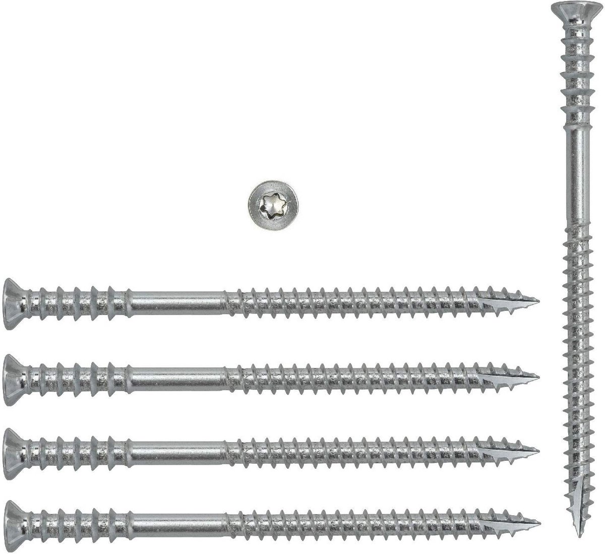 Afstelschroeven 6 x 60 mm - 200 stuks - Torx verzinkt voor afstandsmontage