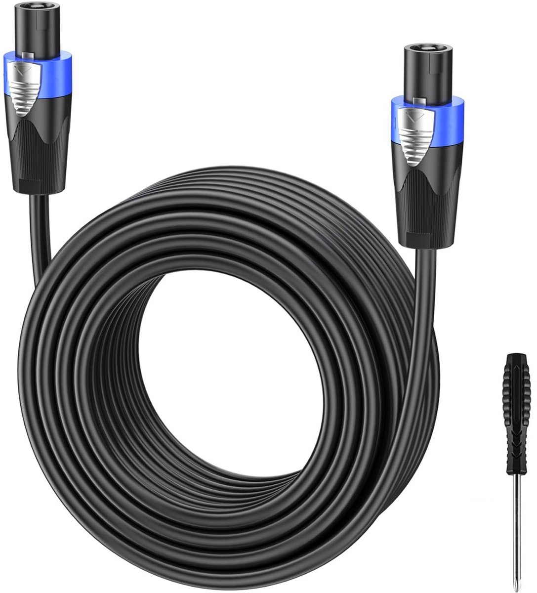 1m Professionele Luidsprekerkabel met Speakon Stekkers voor Audio Versterker - 12 AWG
