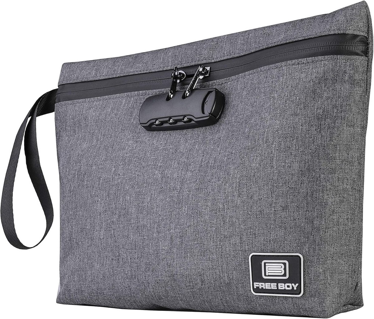 Geurbestendige opbergzak 11,8 x 8,6 inch - Duurzame container voor accessoires met combinatieslot