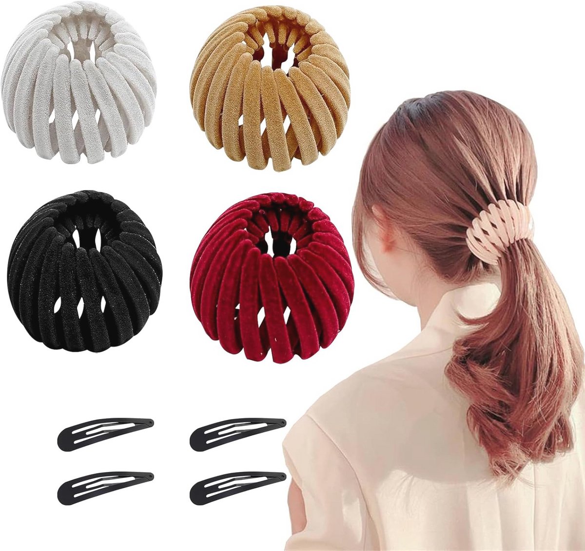 Vogelnest Haarspelden Set van 8 - Vintage Haaraccessoires voor Dames en Meisjes