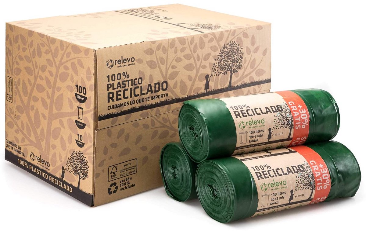 Extra sterke 100L gerecyclede vuilniszakken - 156 stuks