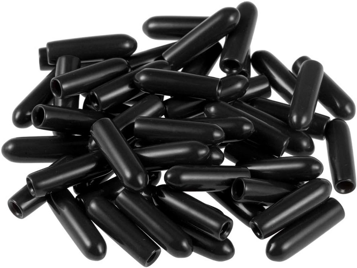 Rubberen eindkappen 2,5 mm - Beschermdoppen voor meubels en schroefdraad