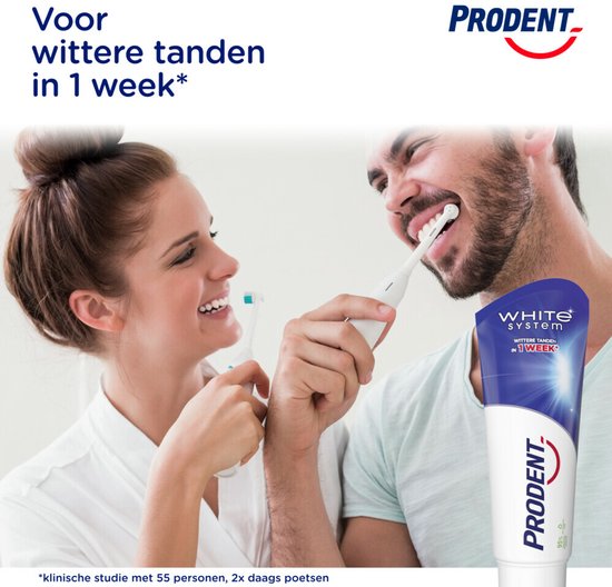 7 x Prodent – Tandpasta – White System – Natuurlijk Witmakend – 75 ml ...