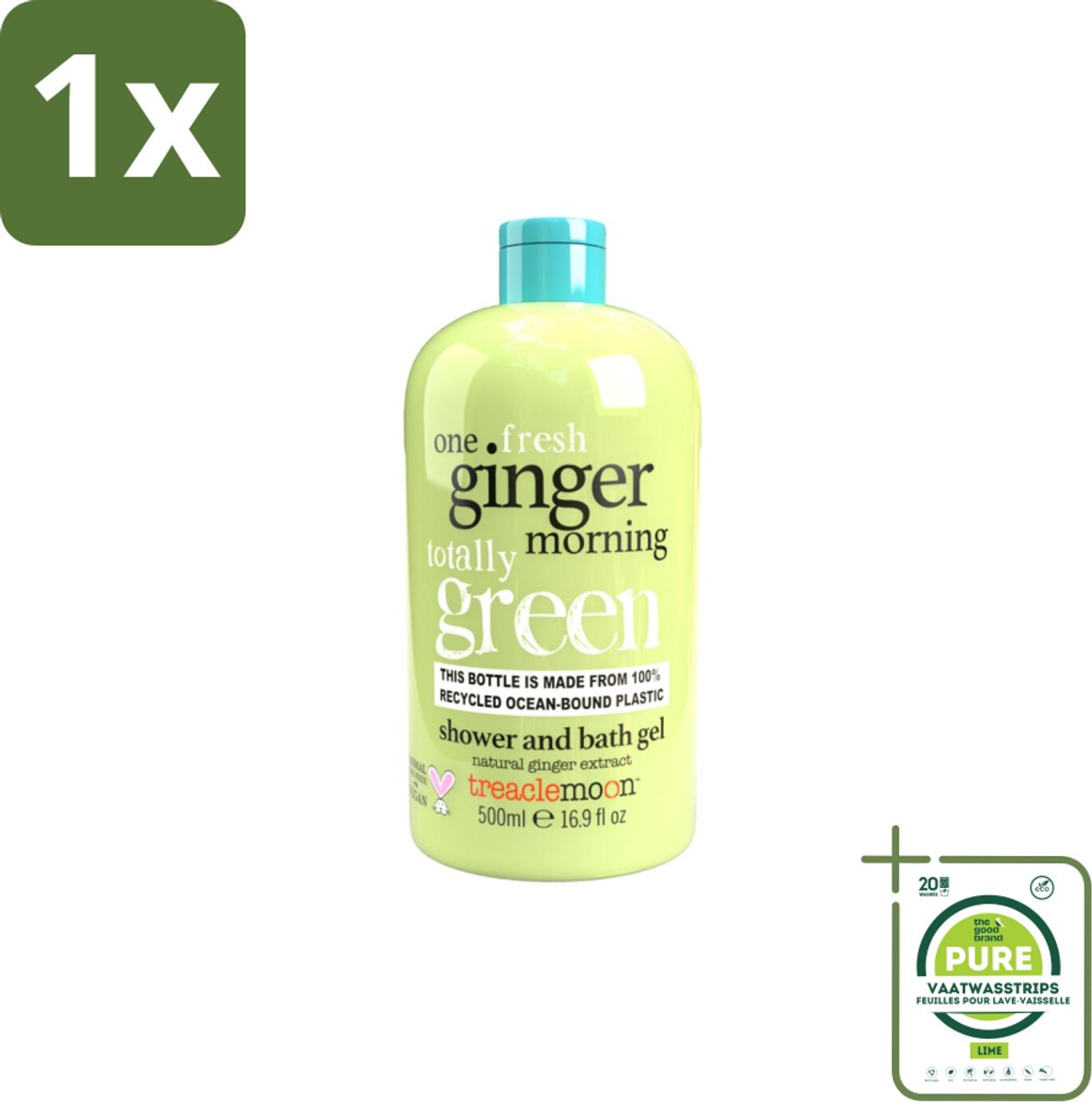 1 x Treaclemoon – Douchegel – One Ginger Morning – 500 ml - Gemberdouchegel - Energieboost - Verfrissende Douchegel - Zachte Douchegel - Hydraterende Douchegel